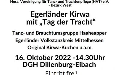Kirwa-Einladung – 16. Oktober 2022